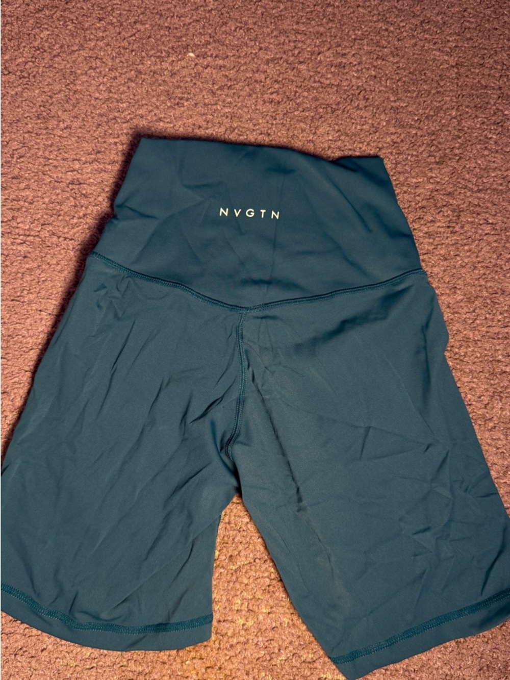 NVGTN Deep Teal High-Waist Bike Shorts